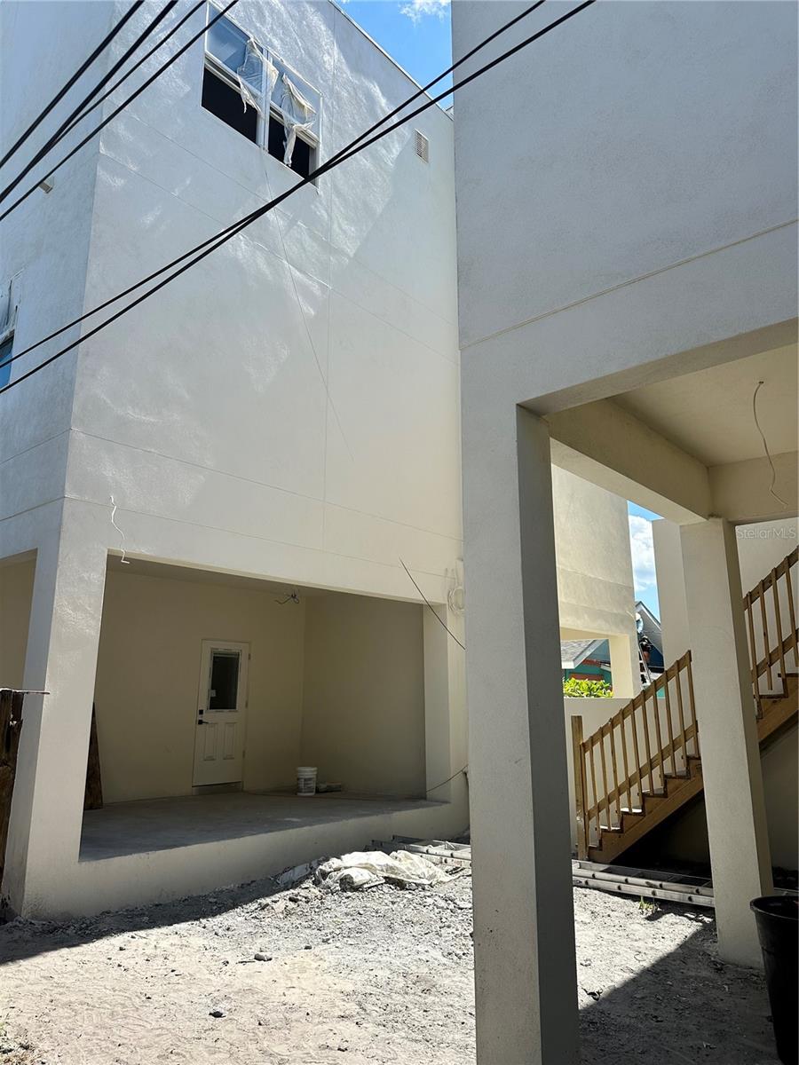 Private courtyard between the main townhome and ADU