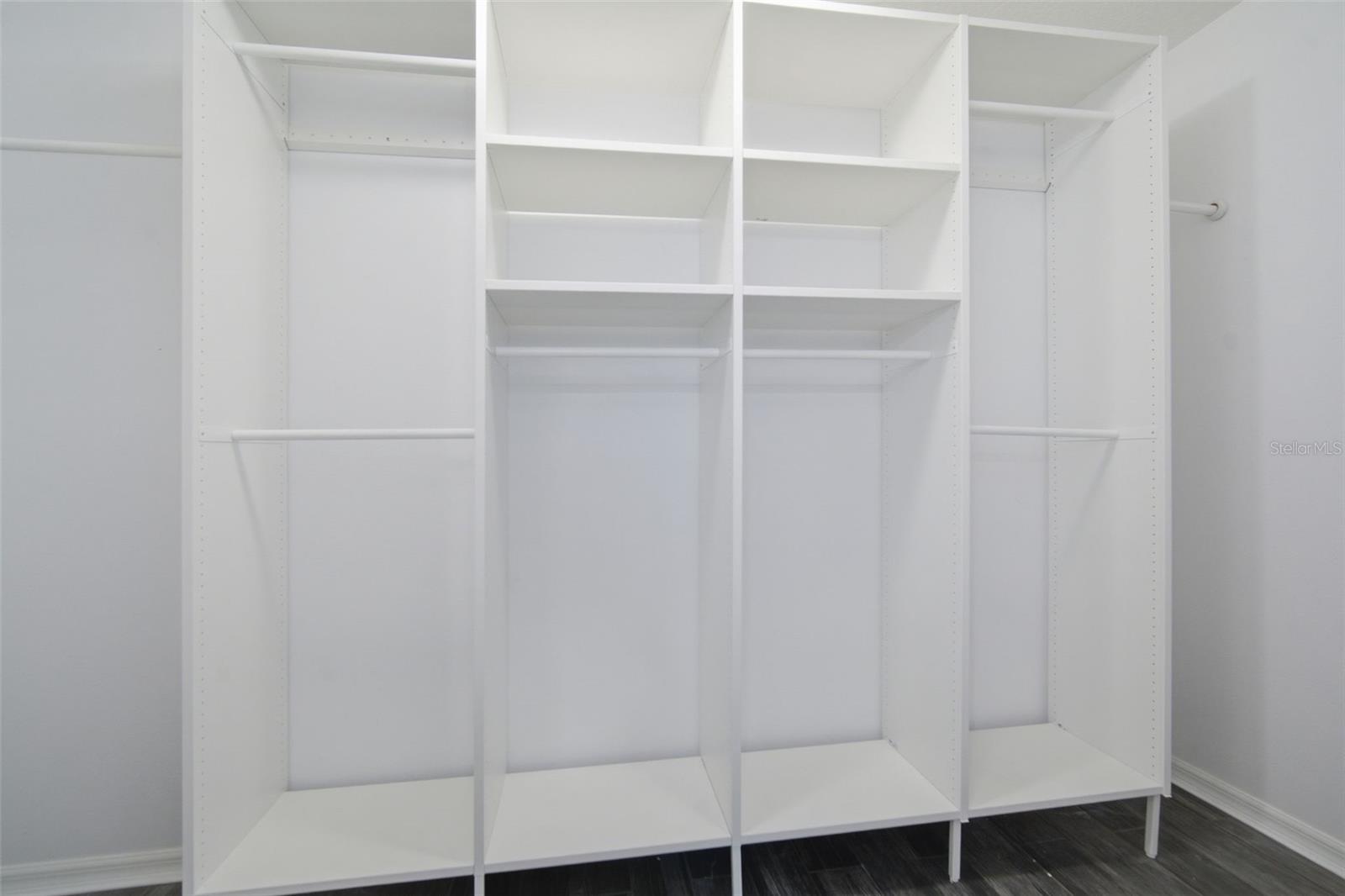 Walk-in closet with built-ins