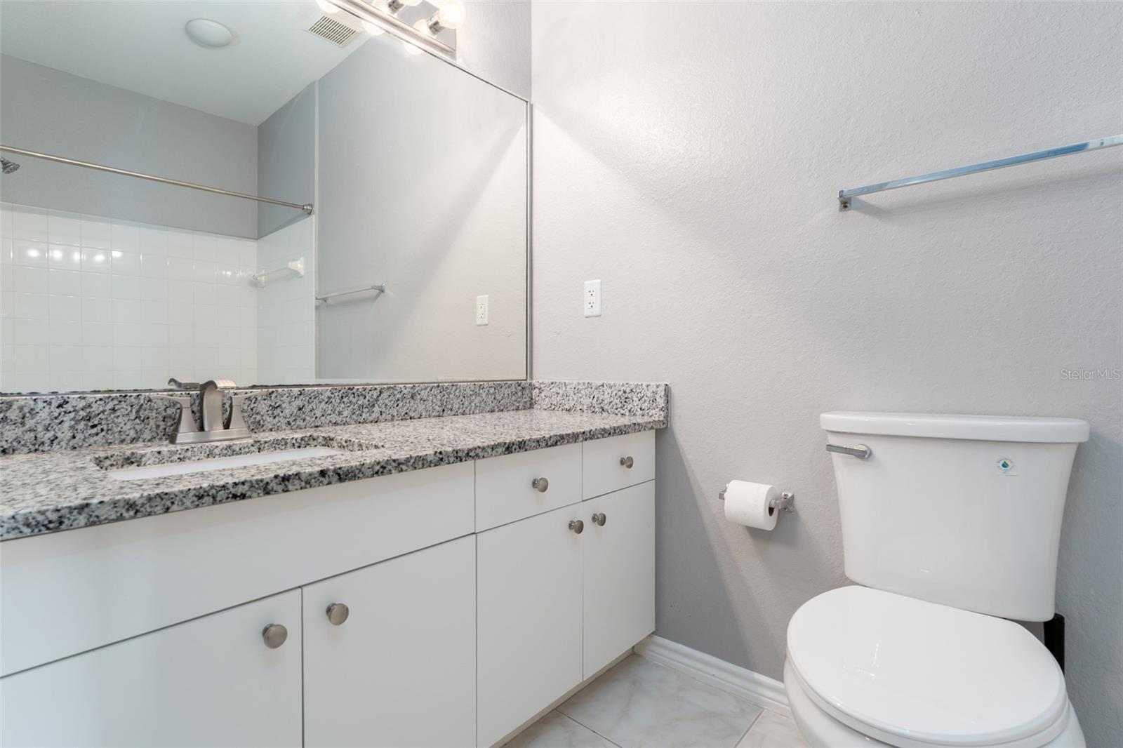 2nd bathroom has granite countertops