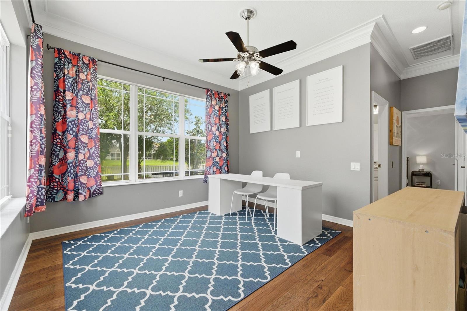 bonus room with French doors