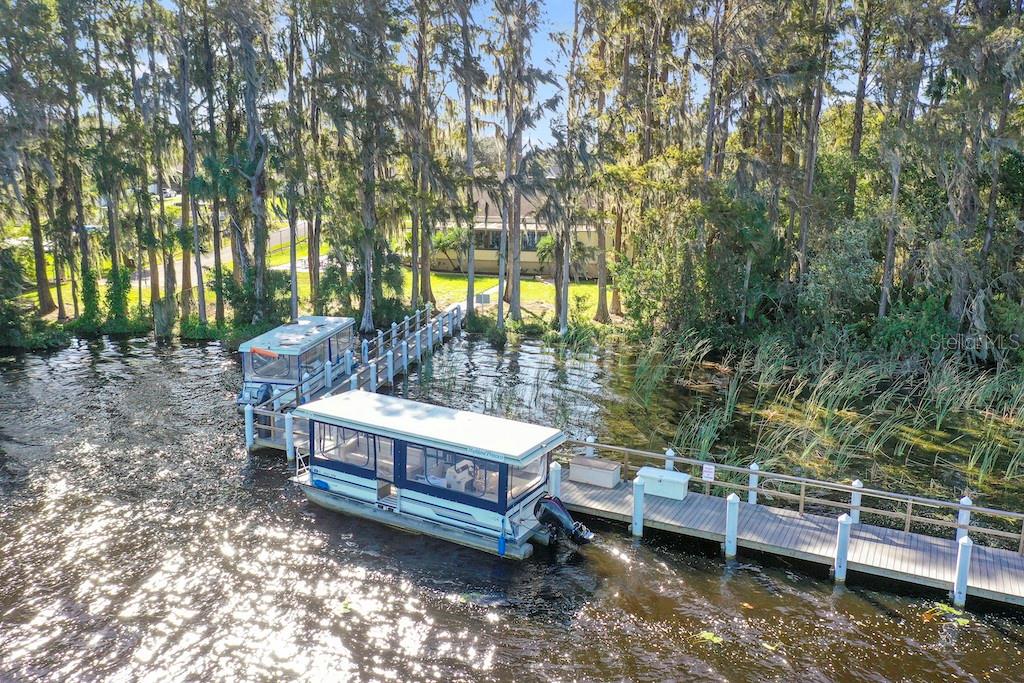 2 pontoon boats for cruising the lake