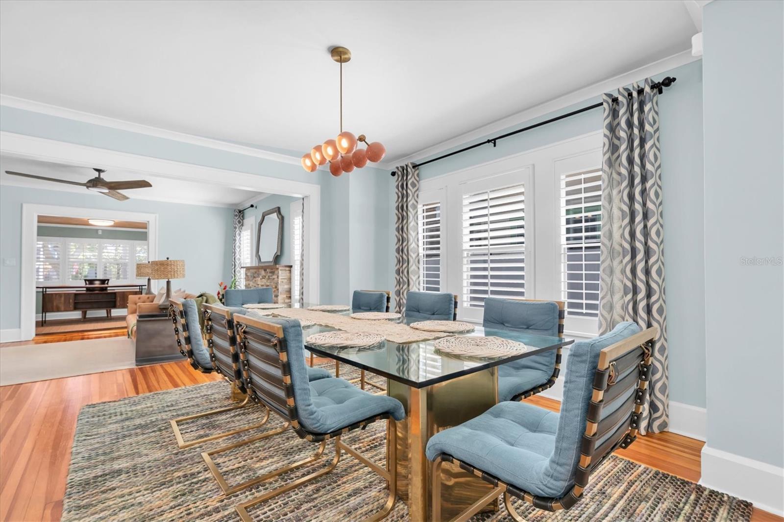Dining room.  Study straight ahead.