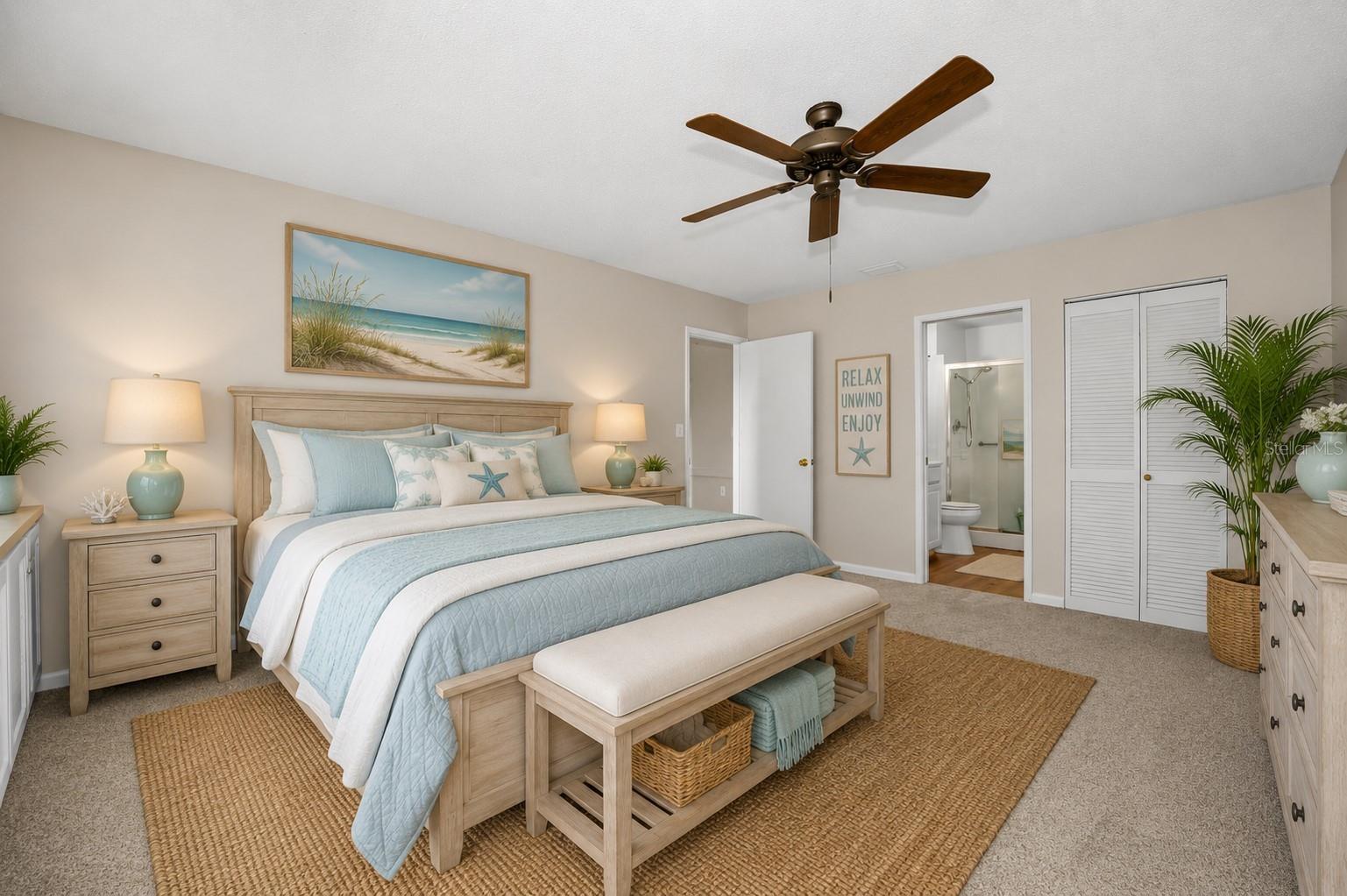 Primary bedroom - virtual staged