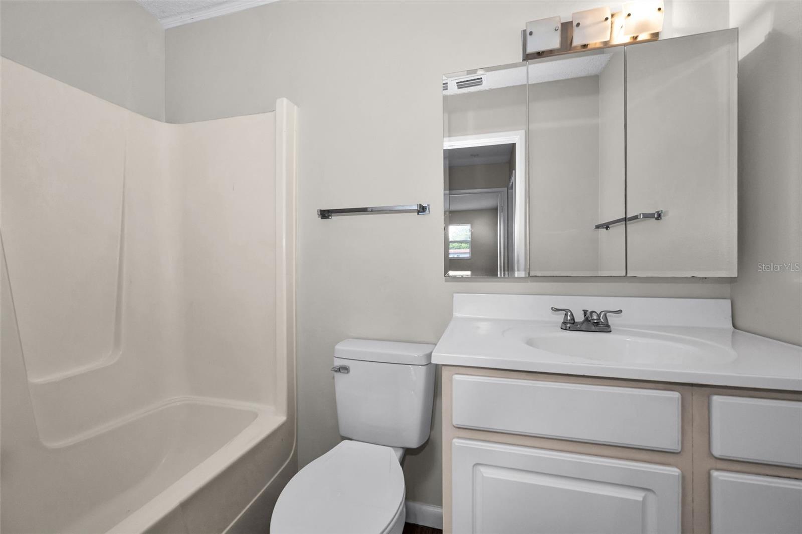 Guest bathroom with tub