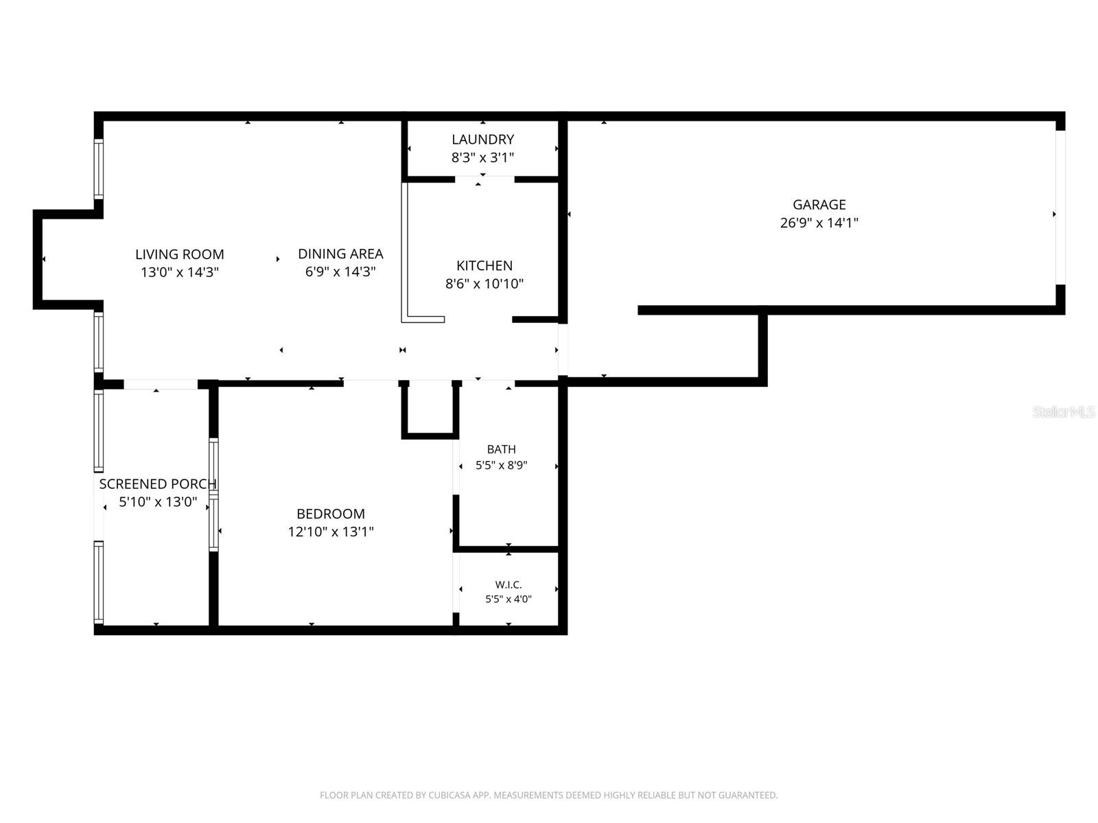 Floorplan with approximate measurements