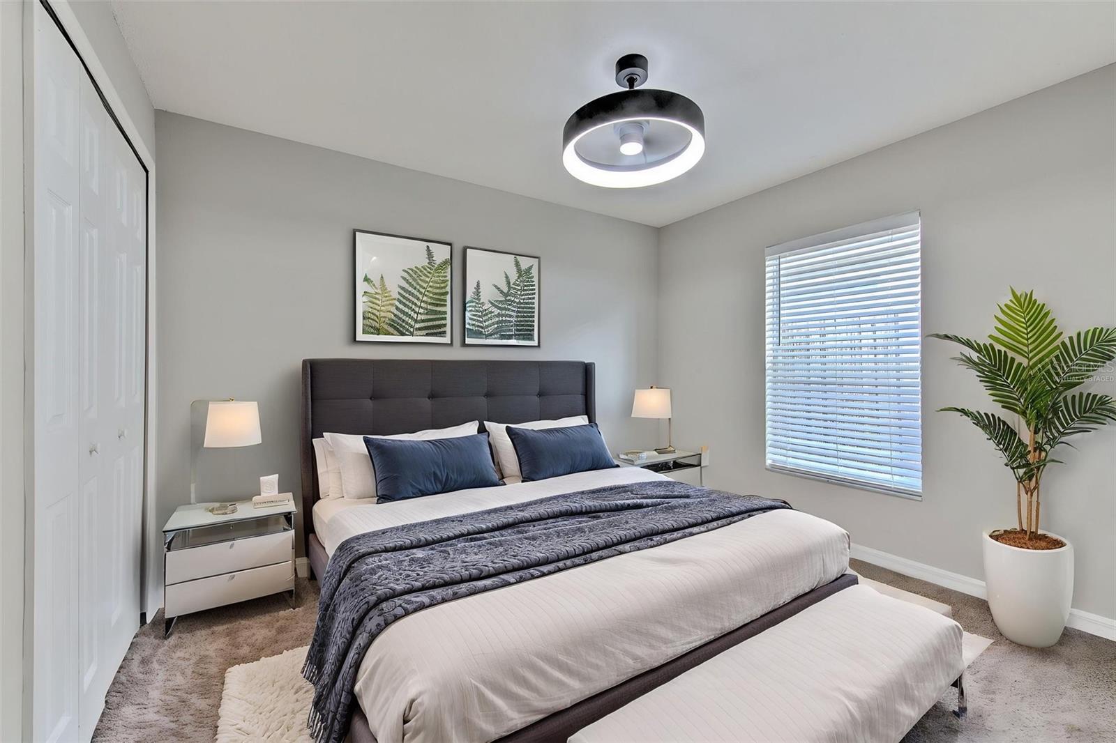 Virtually Staged 3rd Bedroom