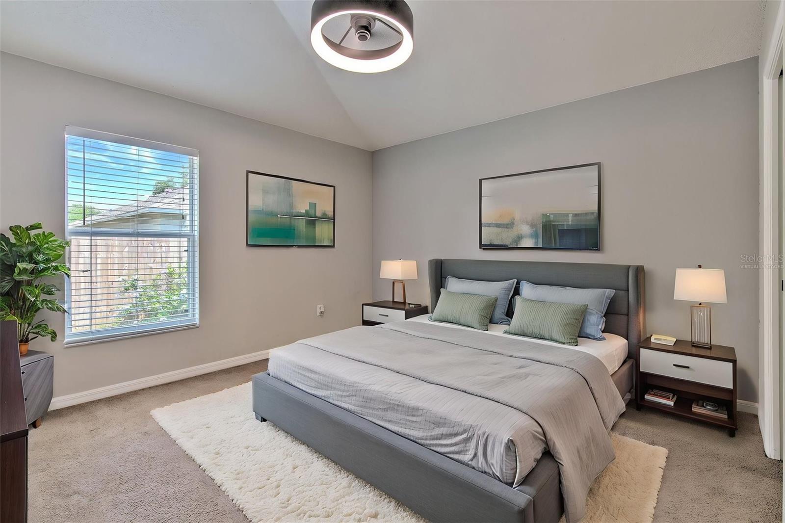 Virtually Staged Primary Bedroom