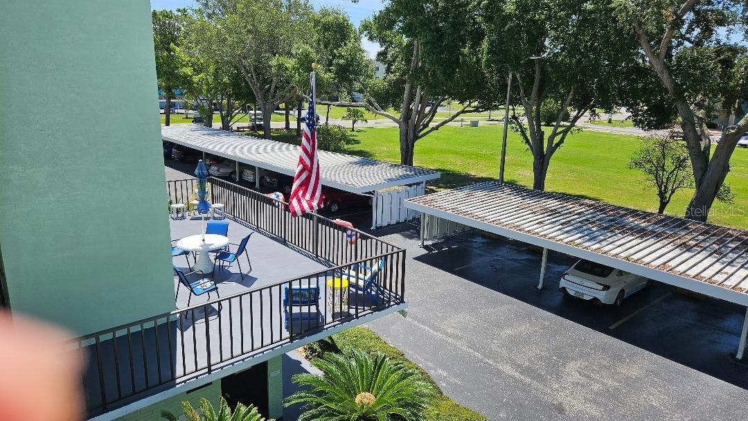 VIEW OF CARPORT FROM 308.