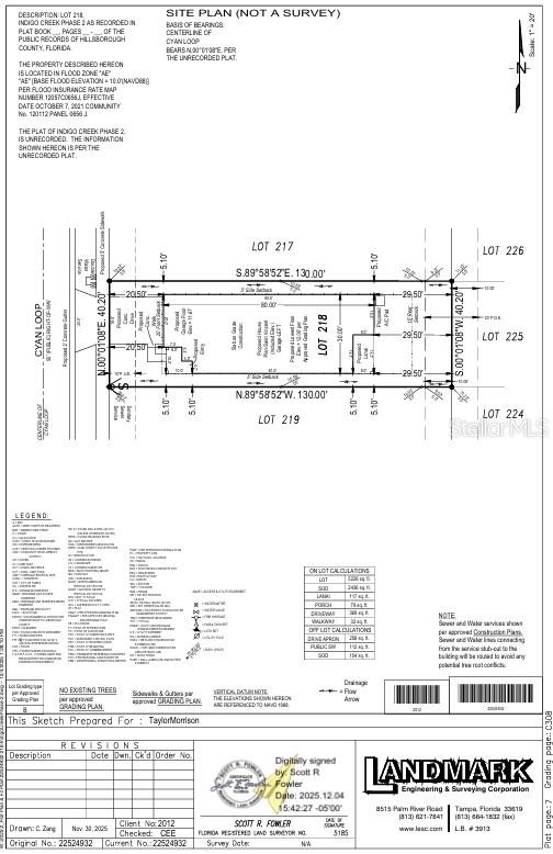 5032 Cyan Loop Preliminary Plot Plan