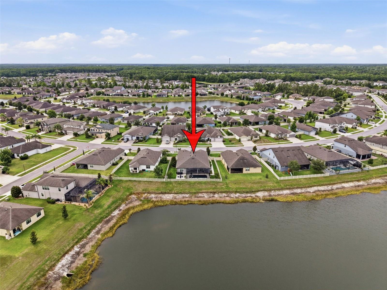 Aerial view of property location