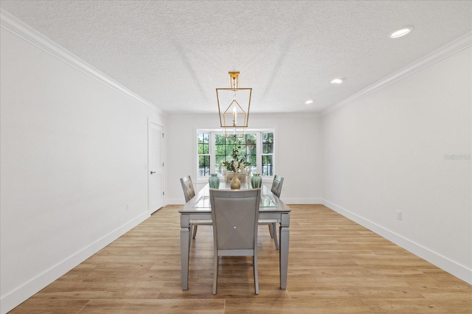Elegant Dining room with storage.