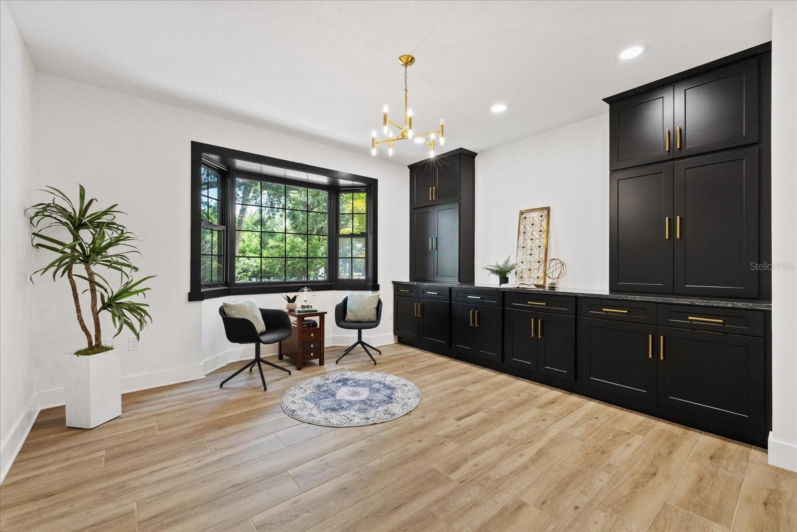 Built-in storage for office or bonus room.