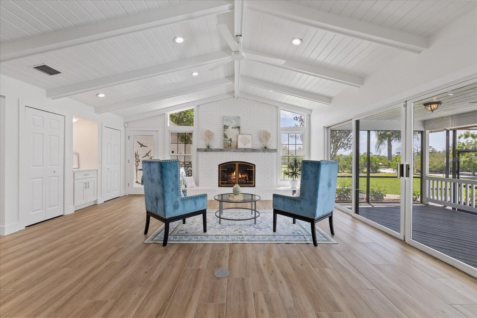 Grand ceilings in the living room