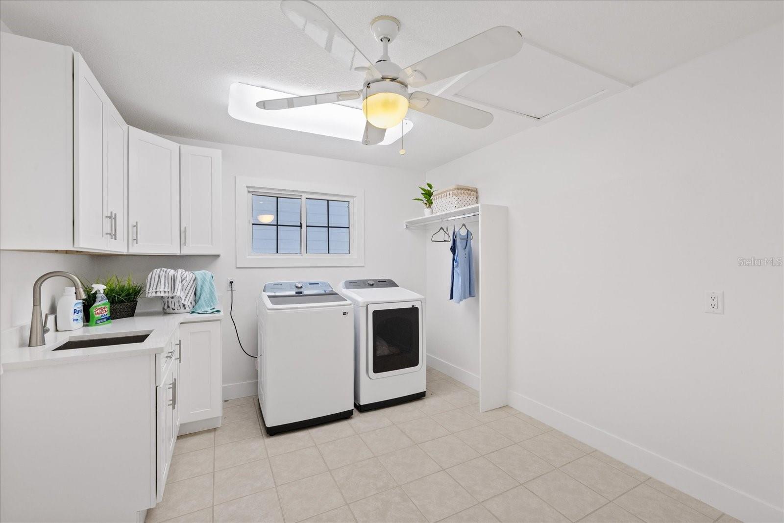 Laundry room with A/C