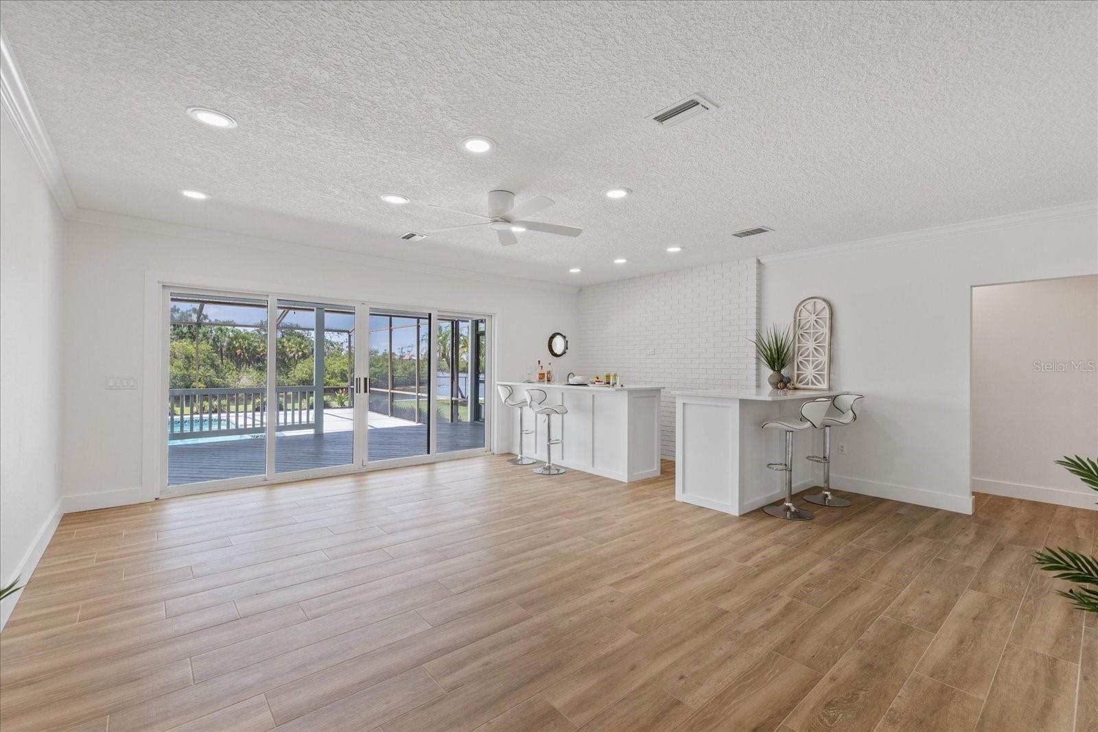 View from entry to family room