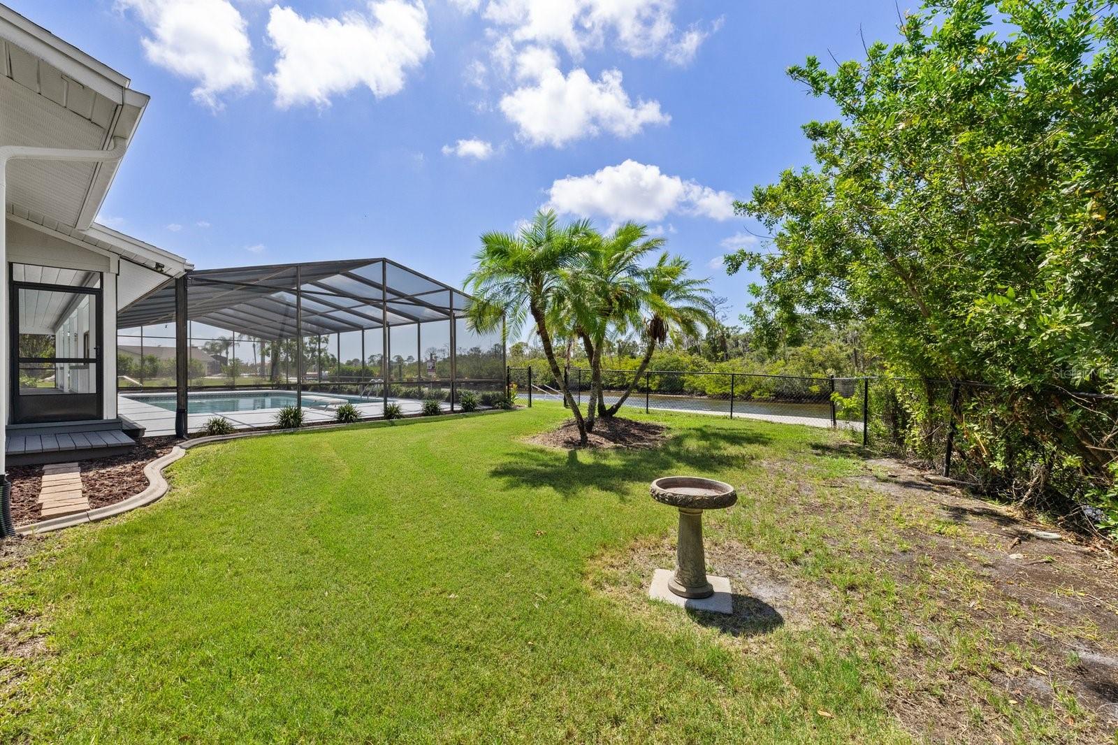 Fenced yard for pets