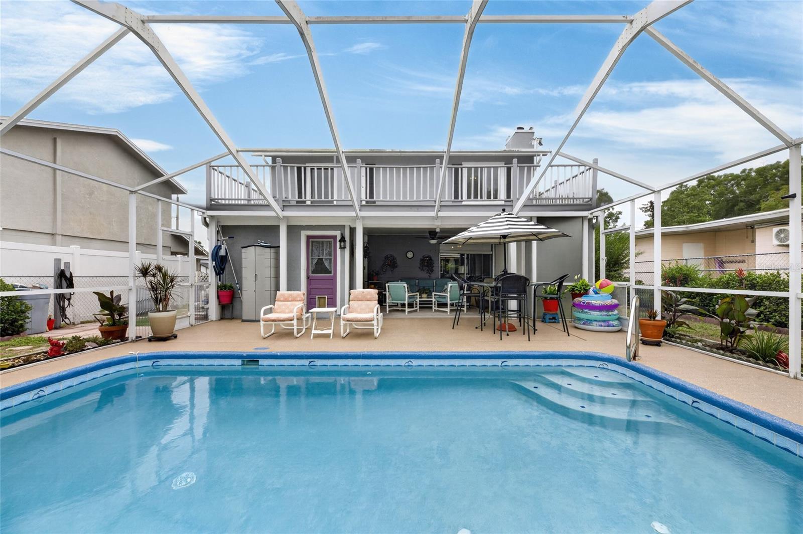 Oversized saltwater pool