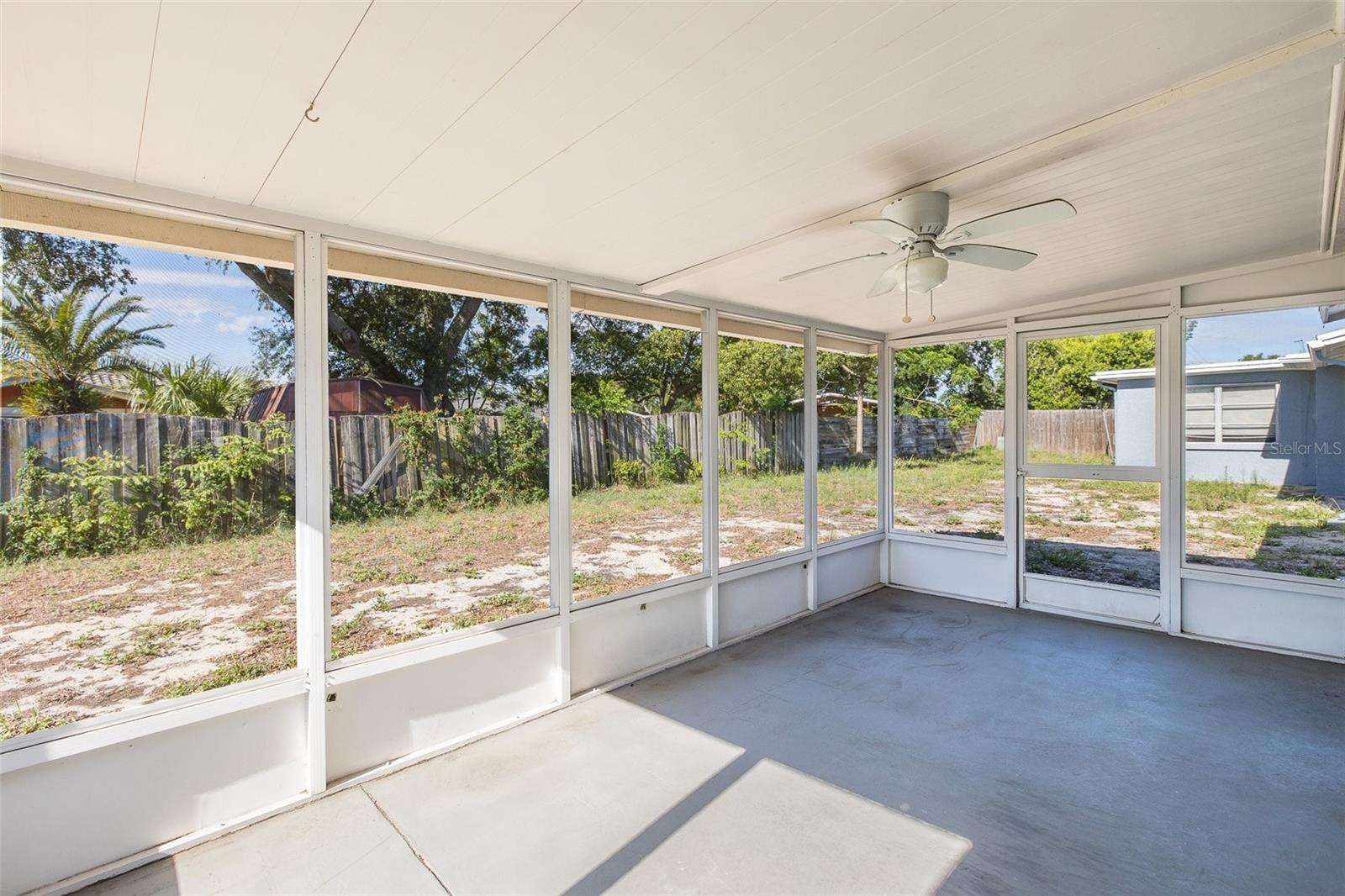 Screened lanai