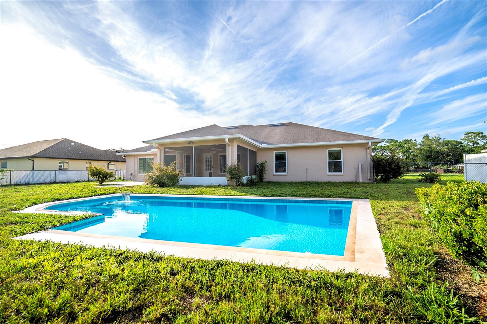 Backyard virtually staged