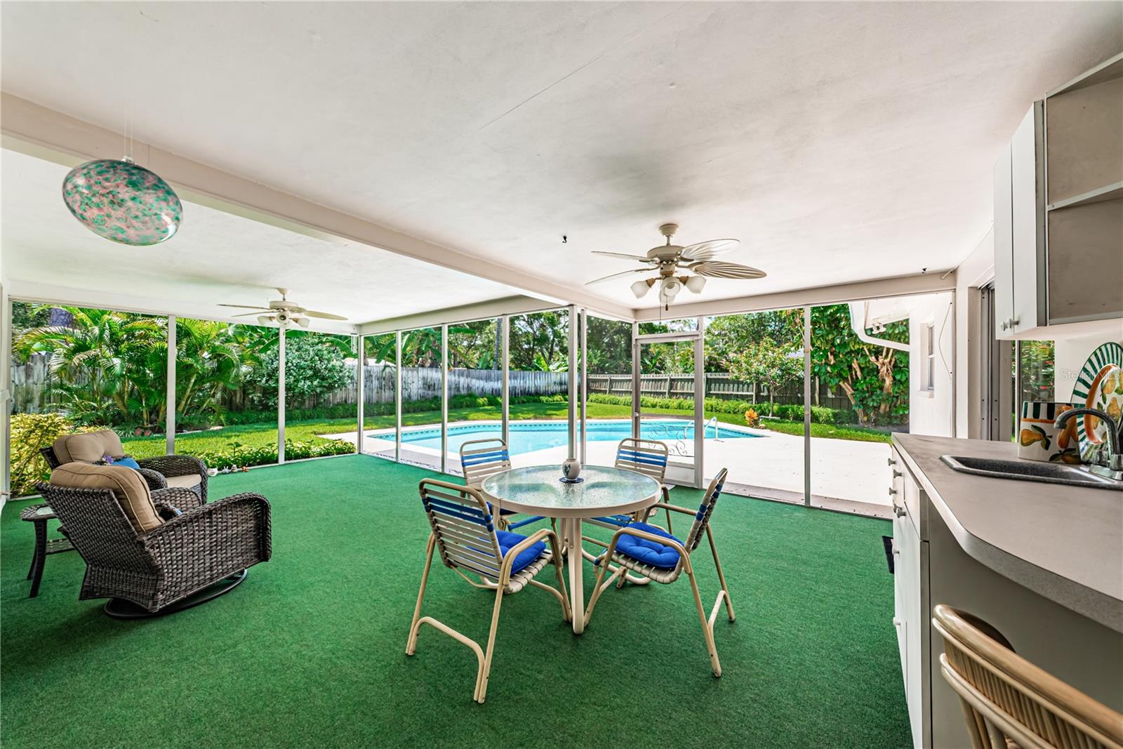 Screened and covered Lanai