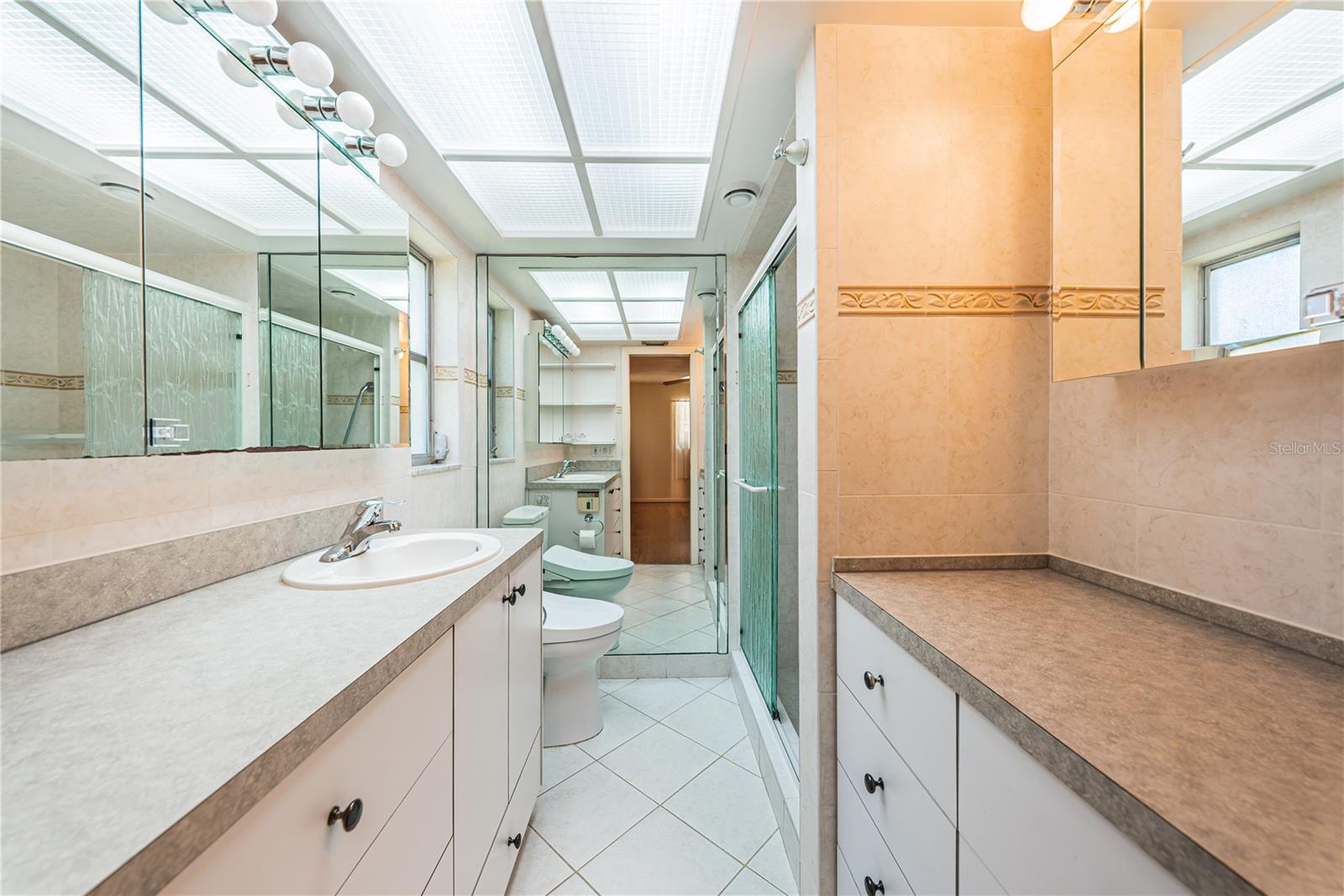 Primary Bath with lots of counterspace
