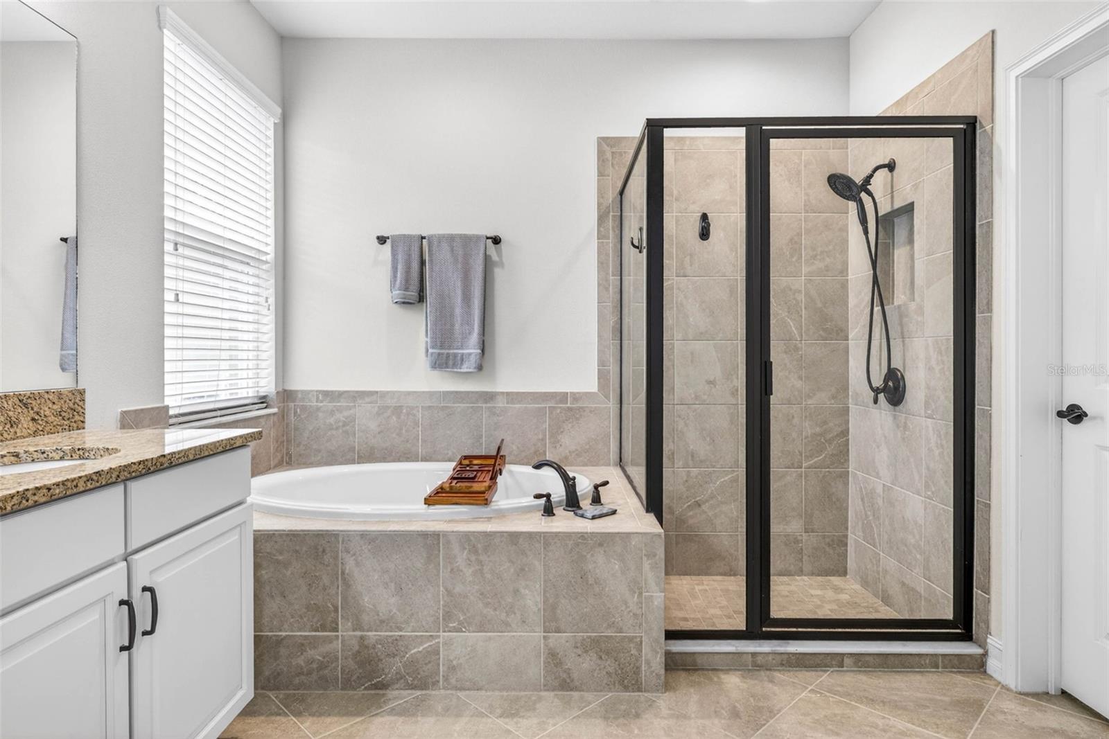 Soaking tub AND shower.