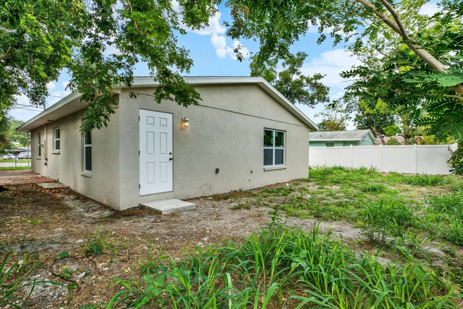 Exterior exit to Back Yard