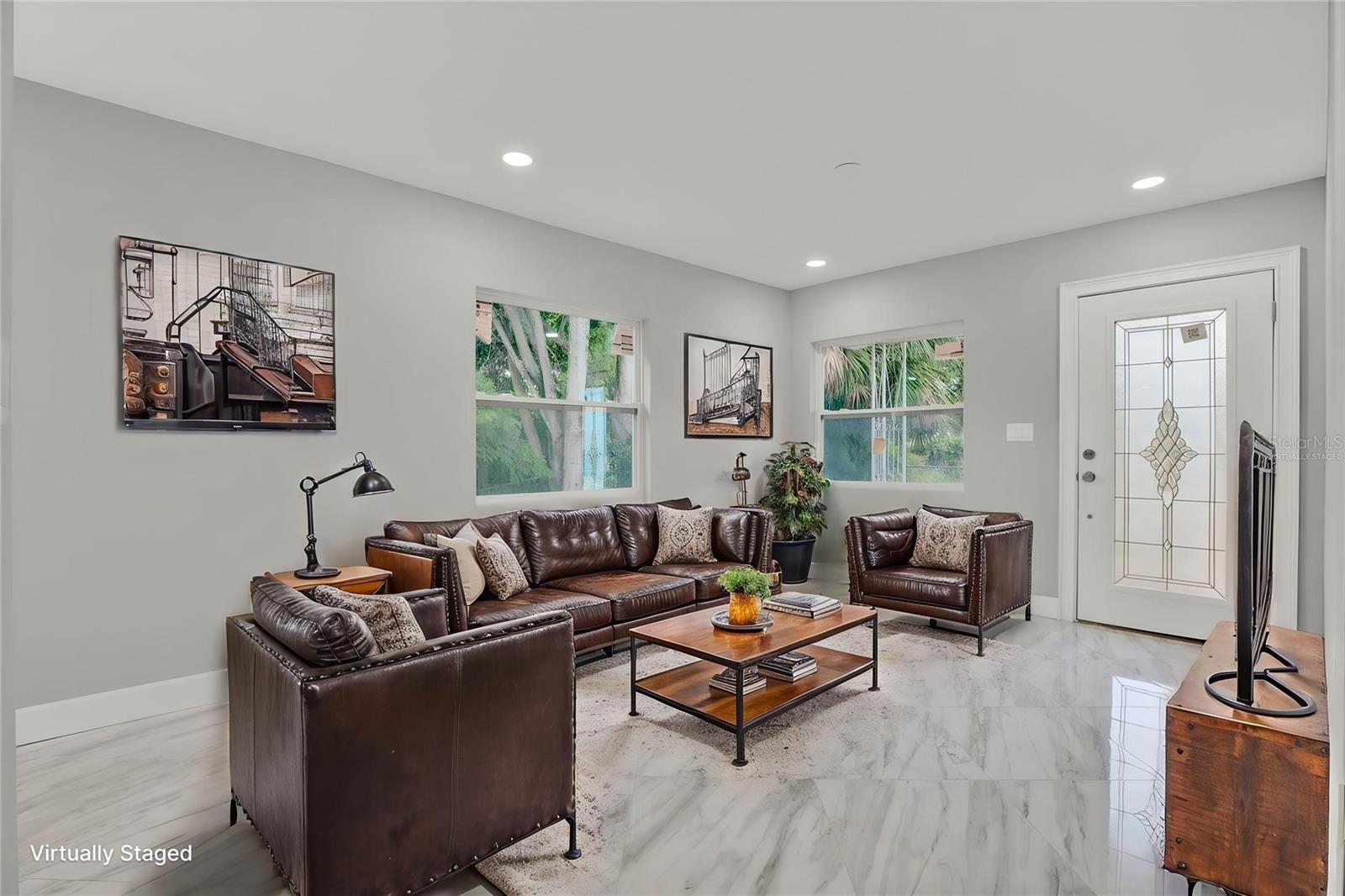 Virtually Staged Living room