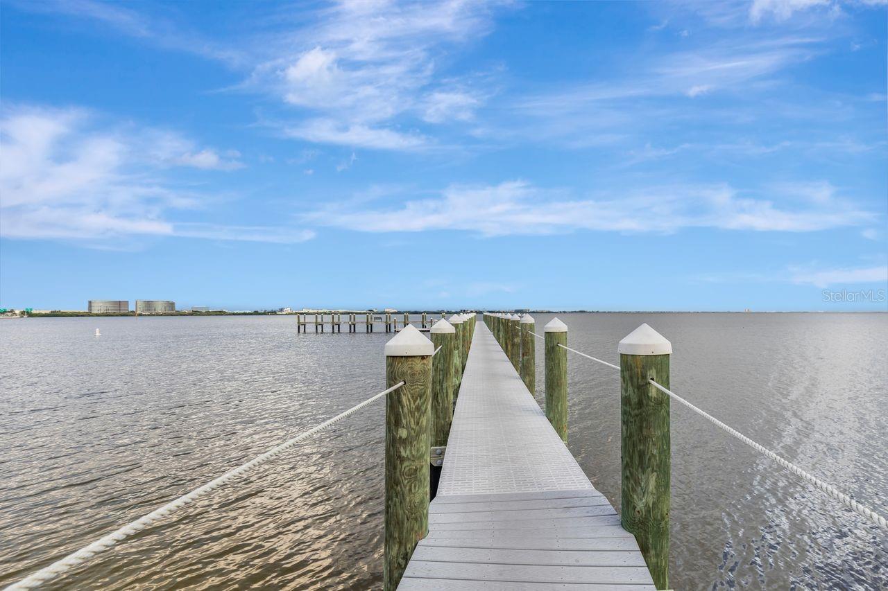 Private Community Pier with kayak launch, perfect for fishing or taking in the beautiful views of Old Tampa Bay, dolphin and manatee sightings, or even watch a rocket launch.