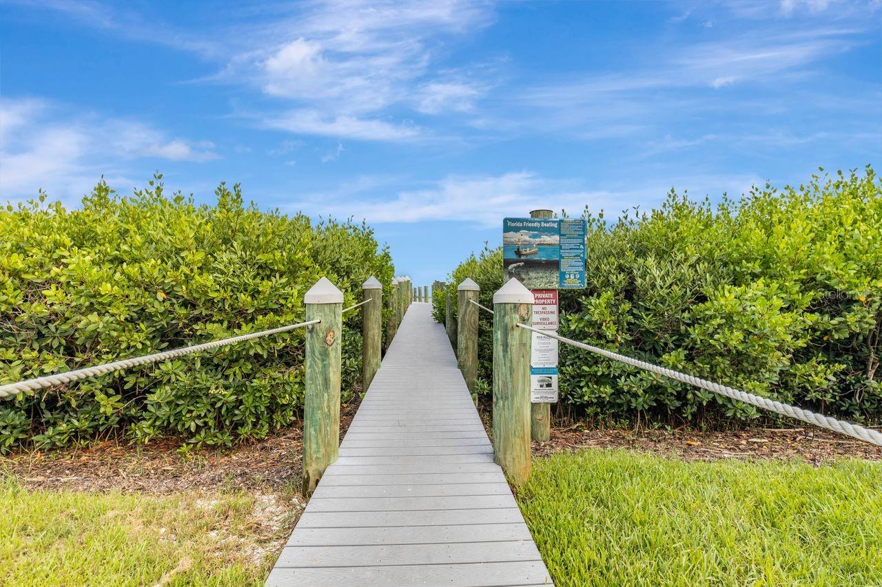 Access to private pier.