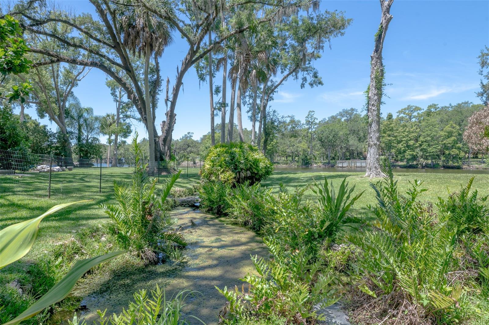 The creek gives the property a nature preserve feel