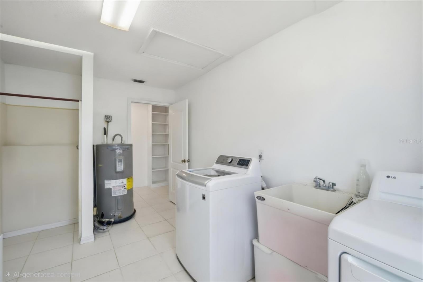 Huge laundry room. A small office can fit in here.