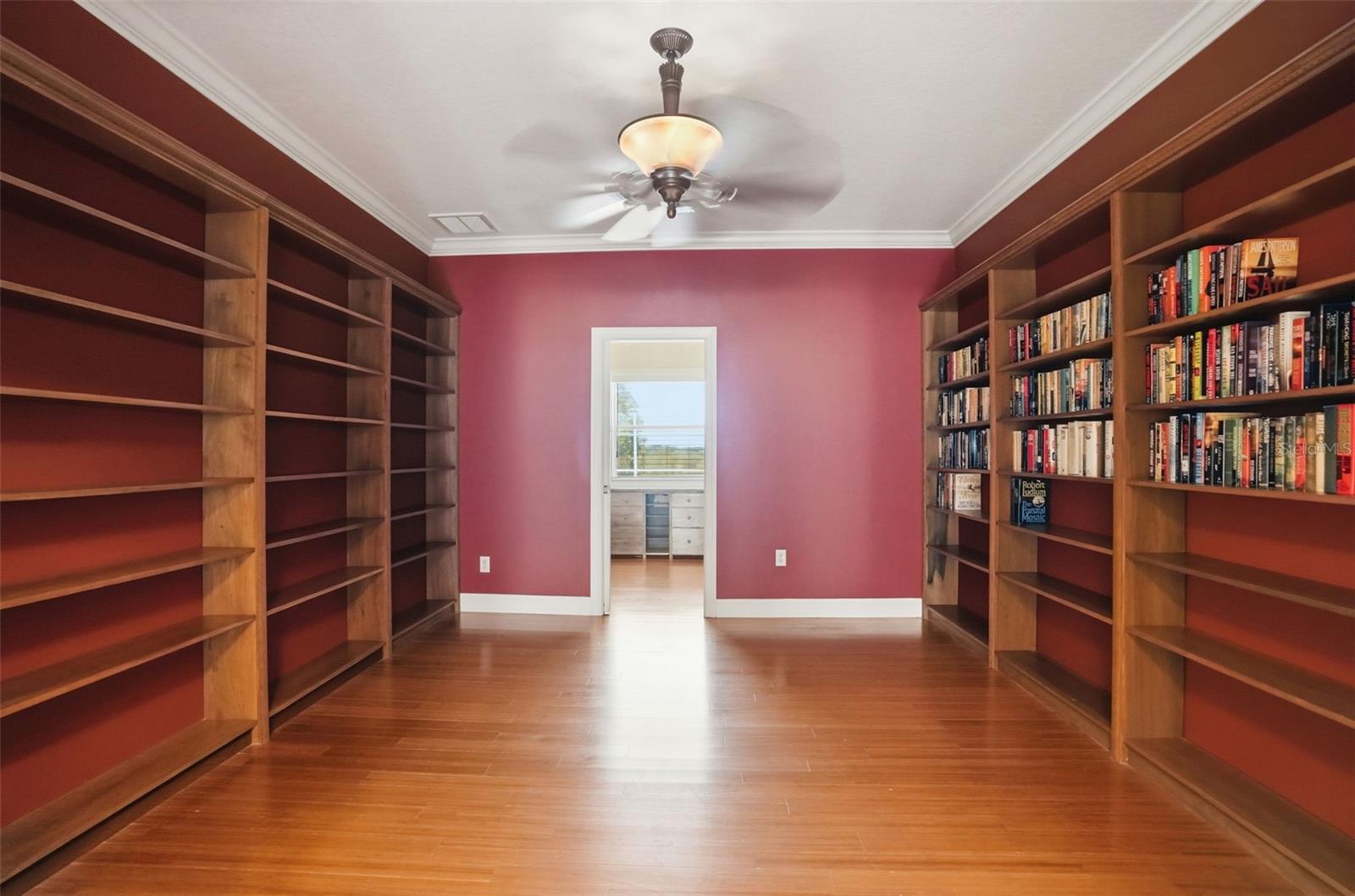 Library with door into it's own office.