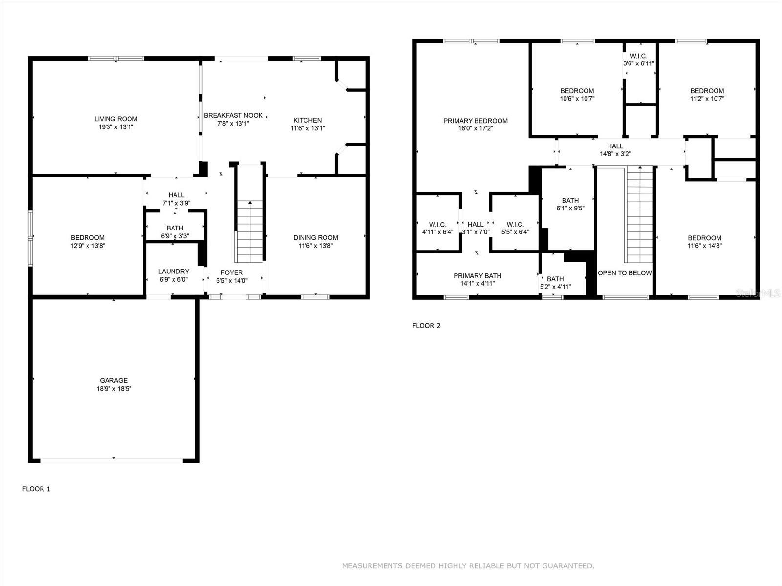 1st & second level floor plan