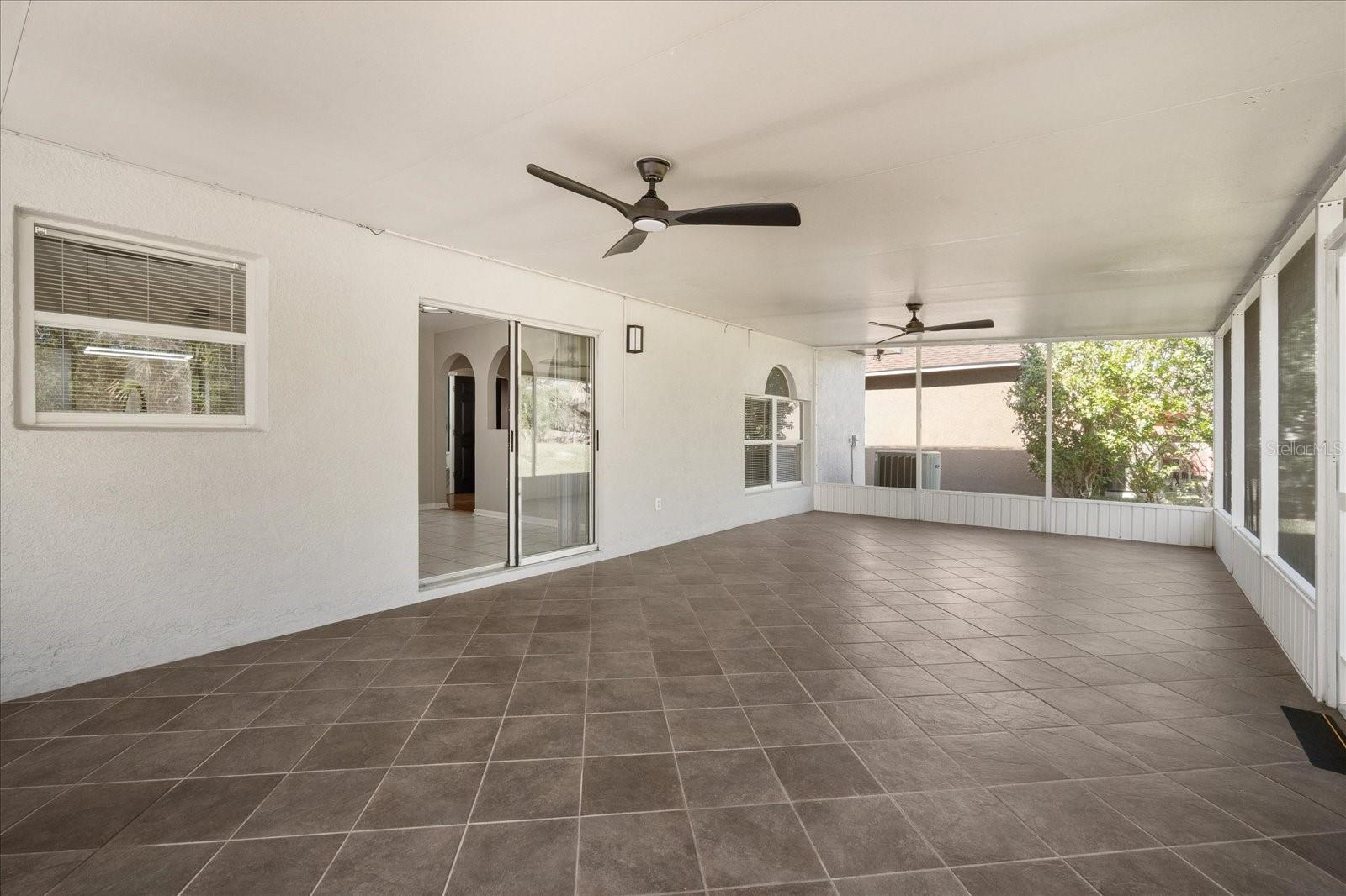 Very spacious back entertaining patio