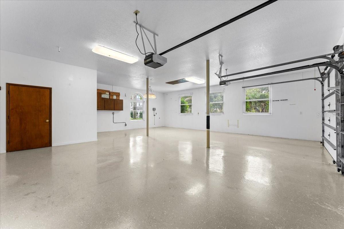 Large garage with an HVAC split