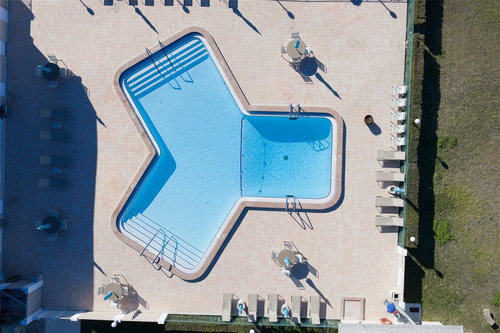 Aerial view of the Pool area!