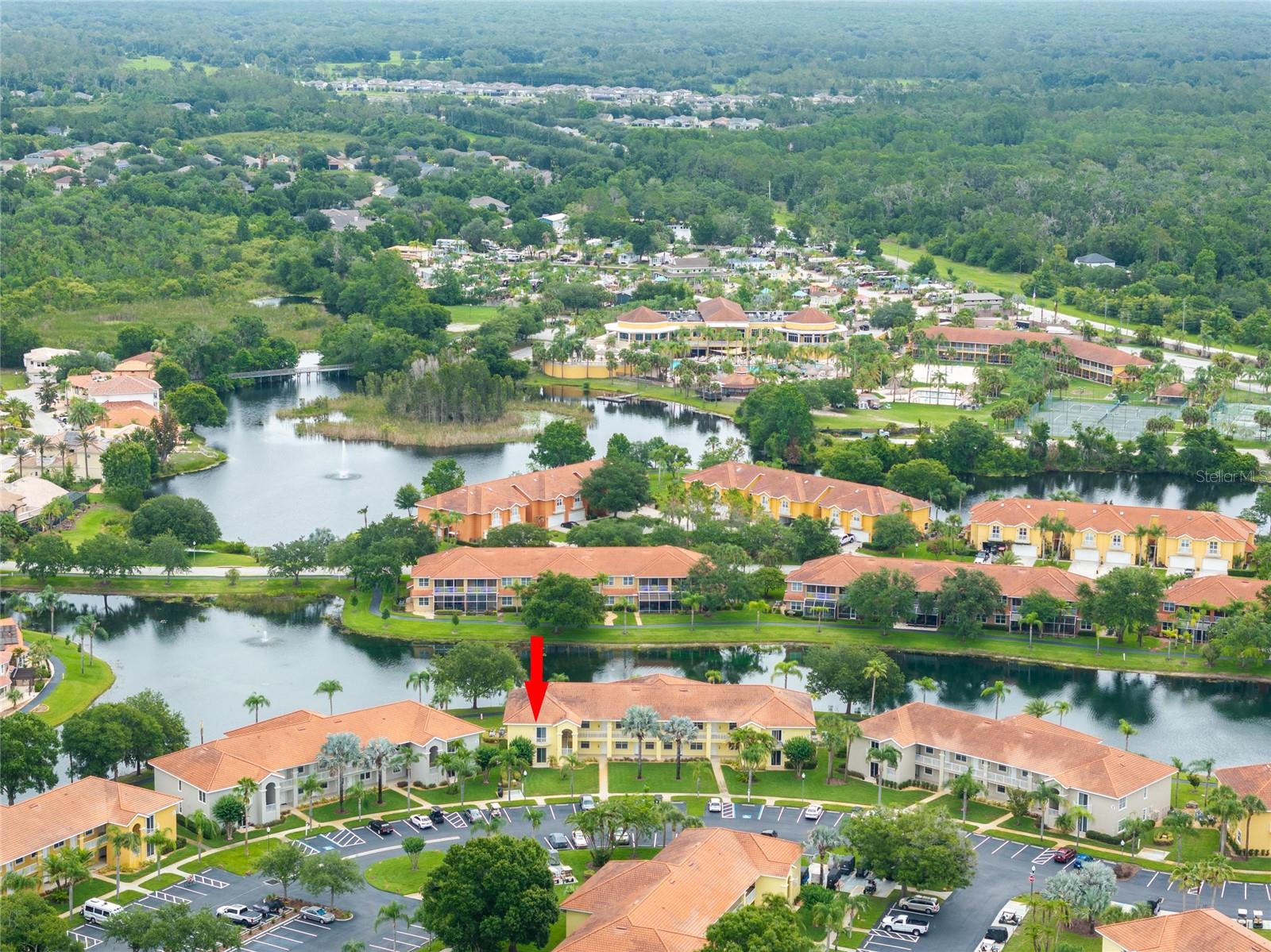 Aerial - C-206 (red arrow) with Caliente Resort in the background