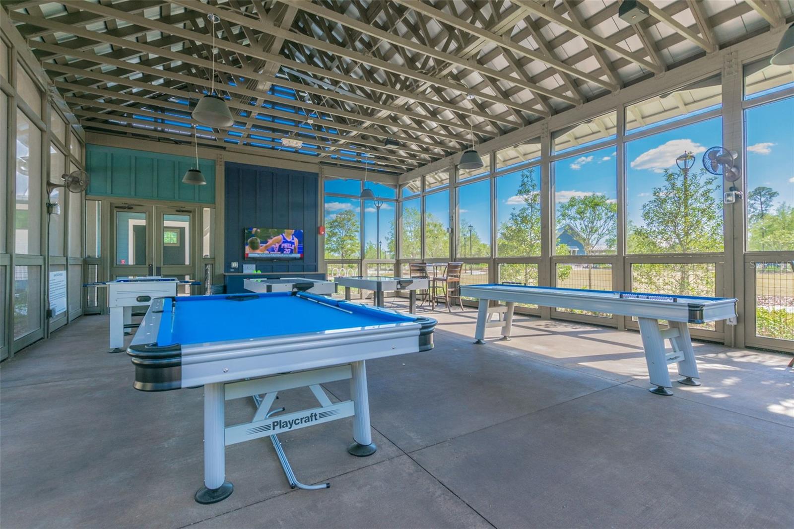 Pool tables in clubhouse