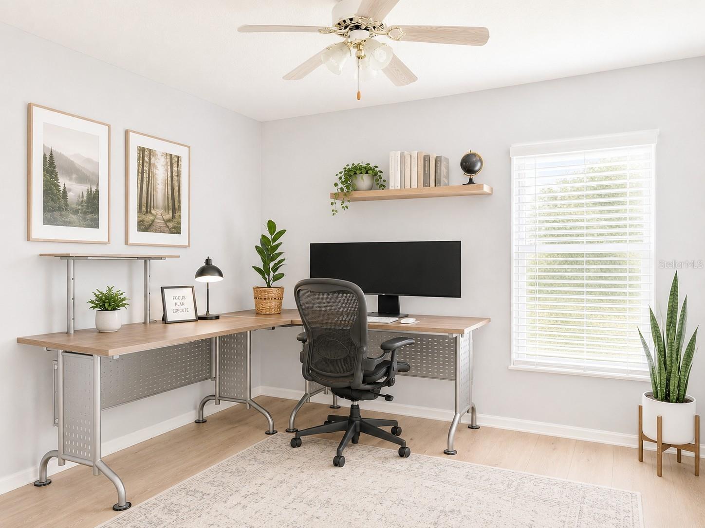Staged Office/Den
