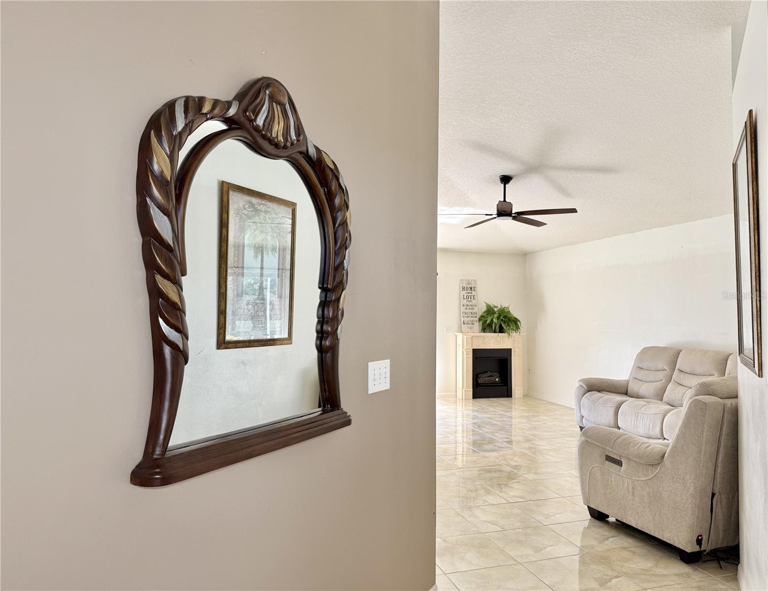 Foyer with Entrance to Living Area