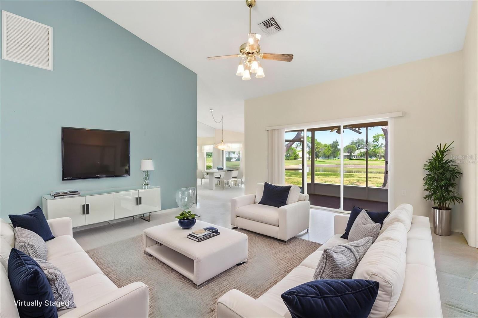 Virtually Staged Living Room