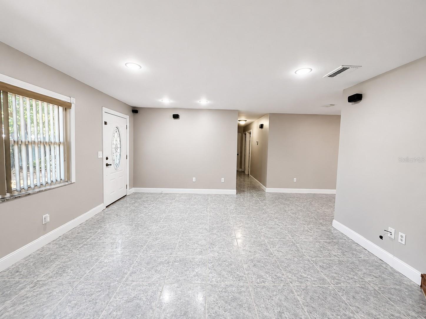 Living room from fireplace