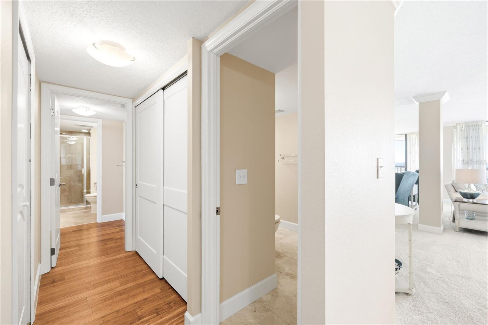 Hallway to guest suite