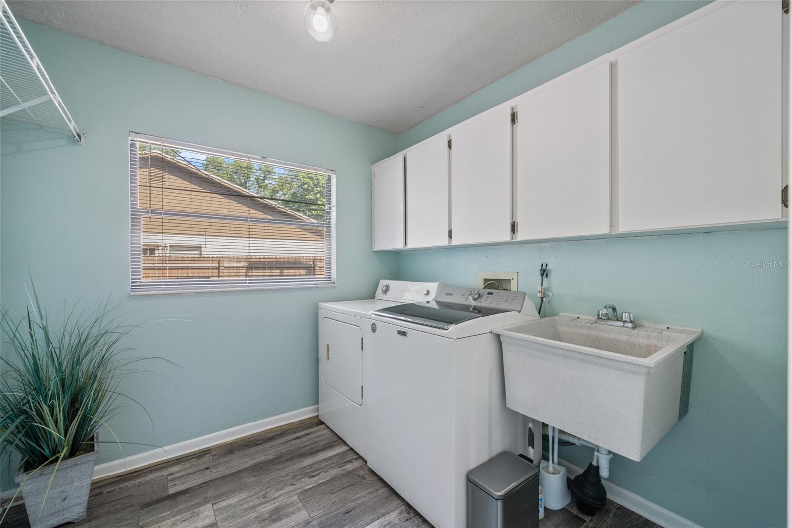 Laundry room with washer and dryer