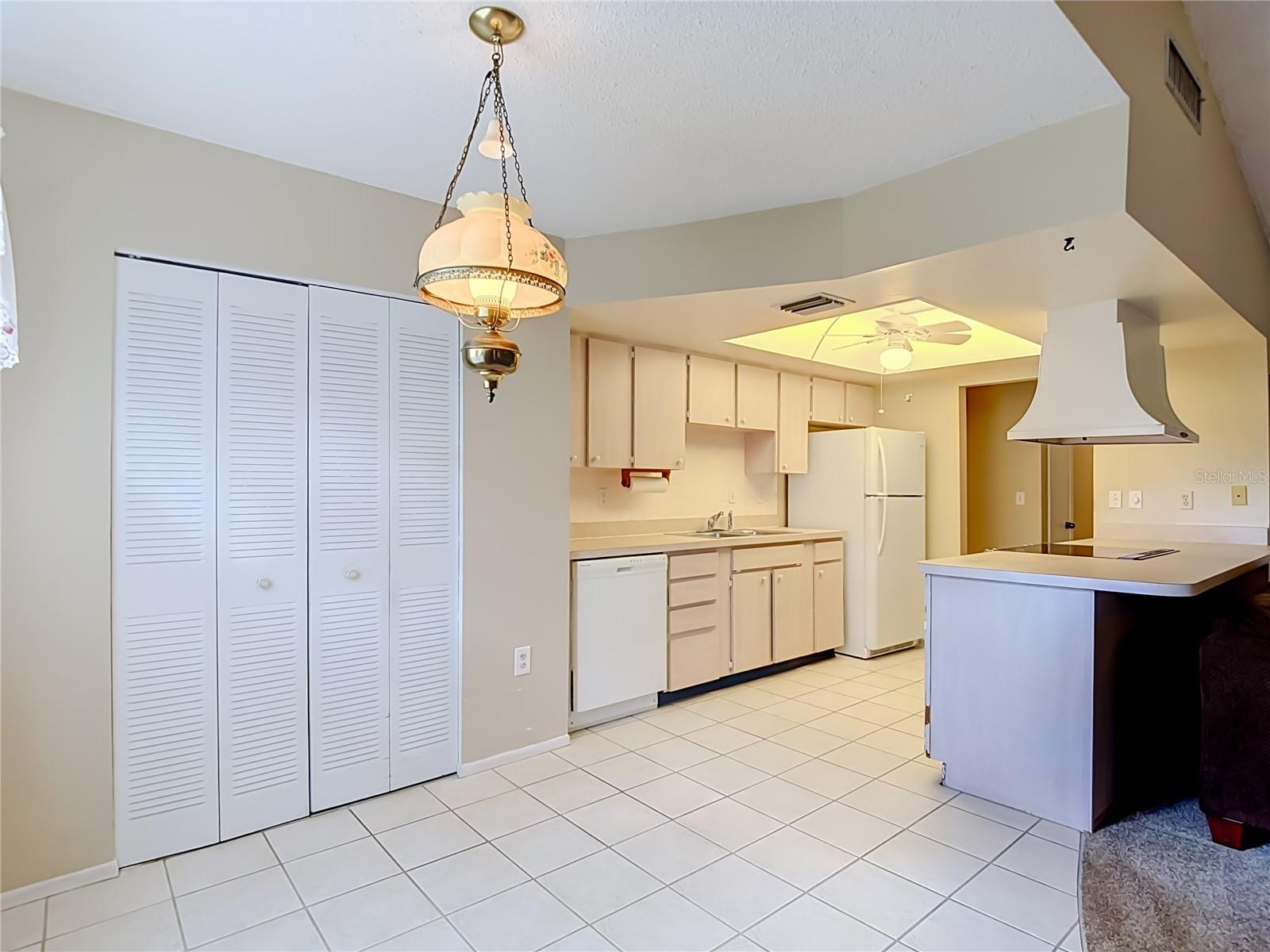 Functional eat in kitchen space; also large pantry closet as well