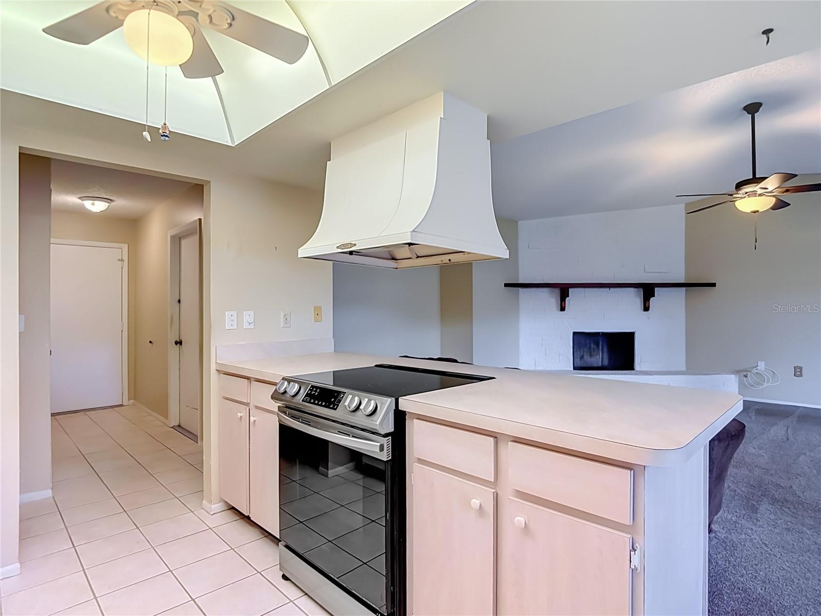 Nice big island for cooking and a breakfast bar as well.