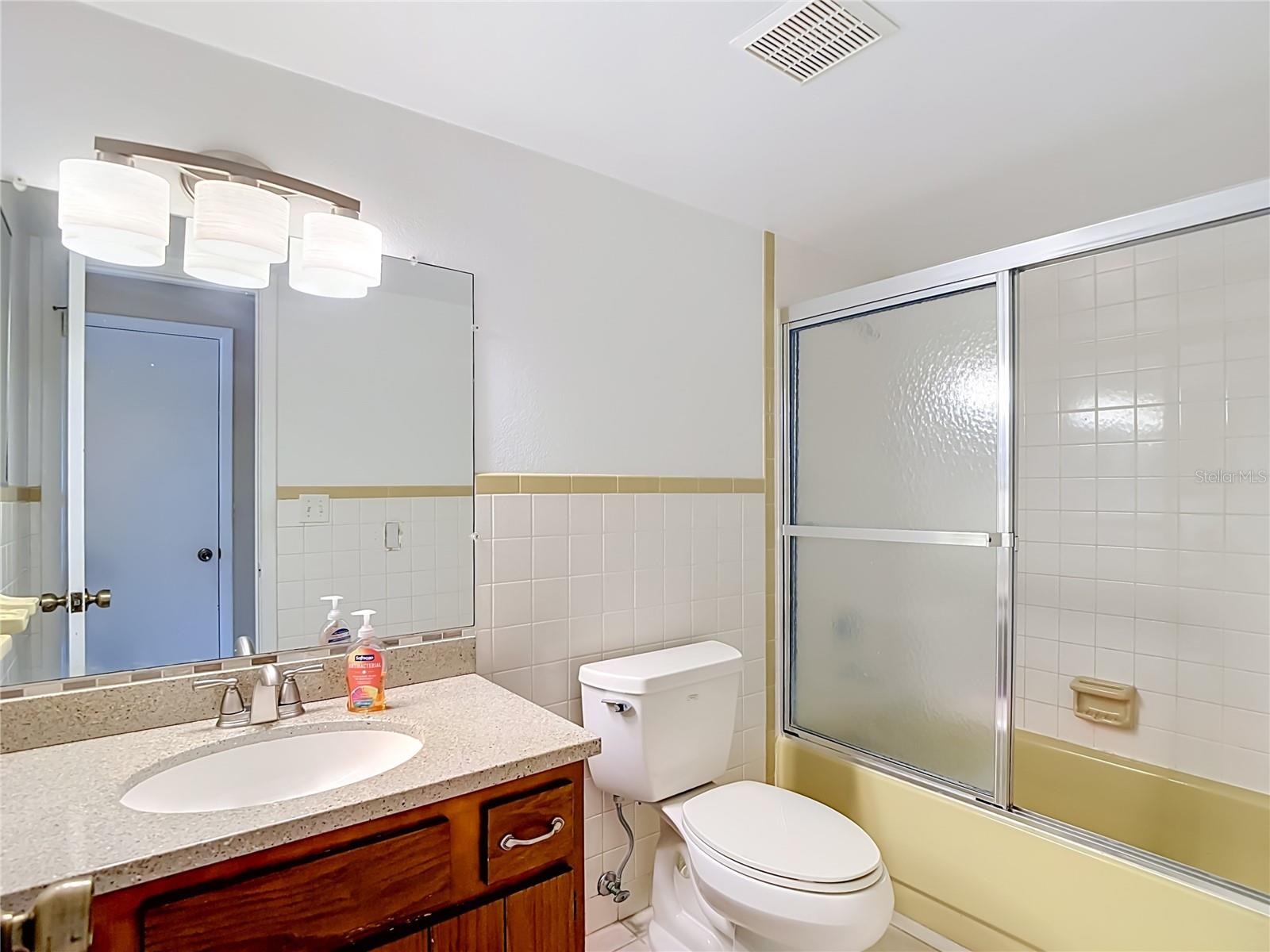 Hall Bath has been updated and refreshed