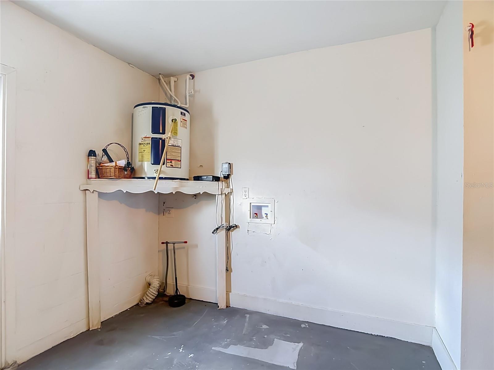 Hot Water Heater (2009) - Washer and Dryer Hookup located here