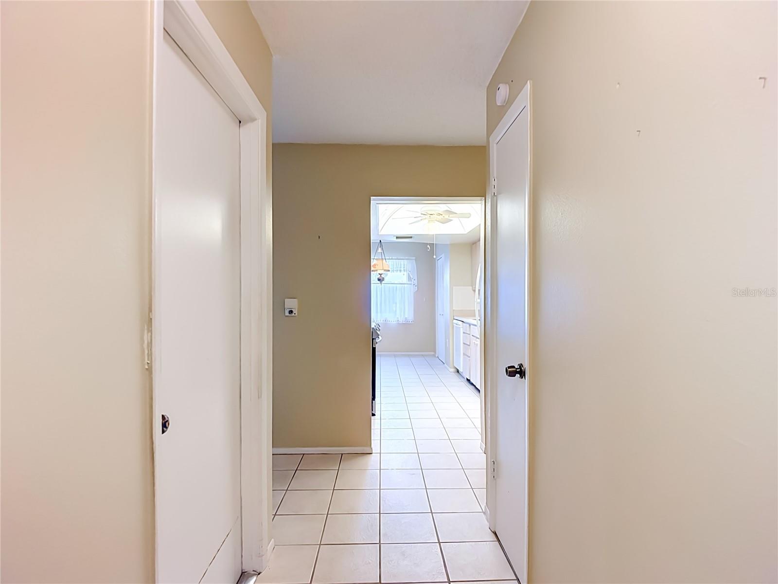 Looking in from front door into kitchen